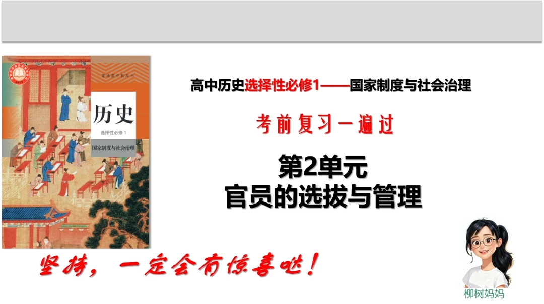 高中历史选修1第二单元考前复习一遍过
