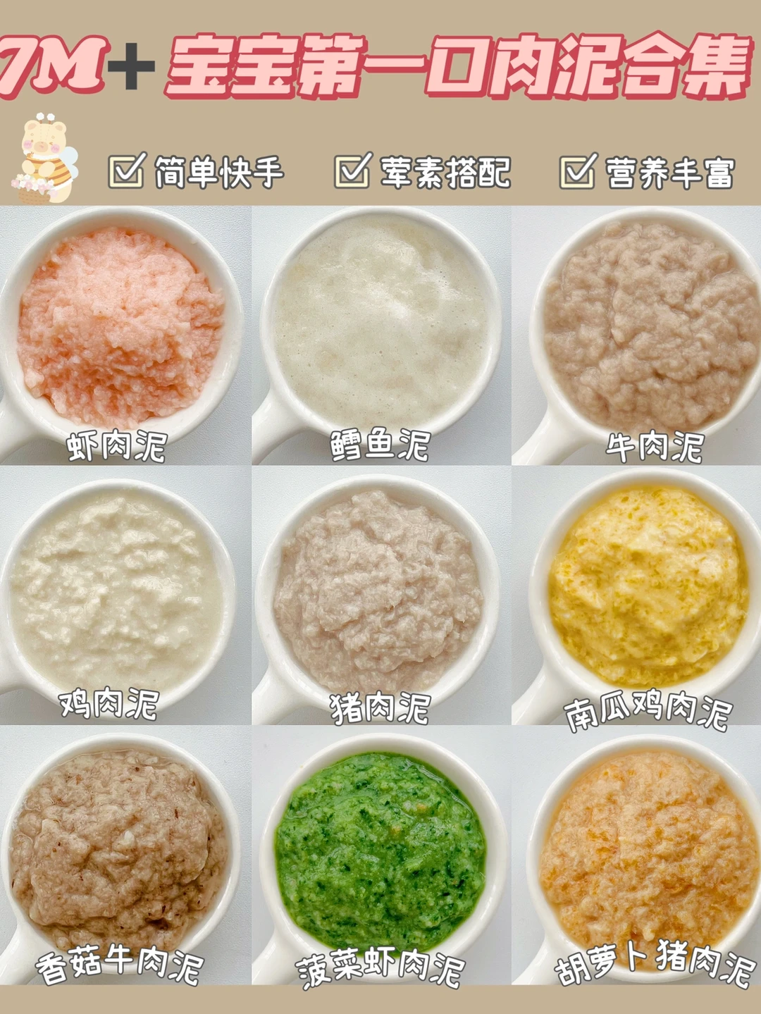 7M➕宝宝第一口肉泥 |附详细做法和储存法