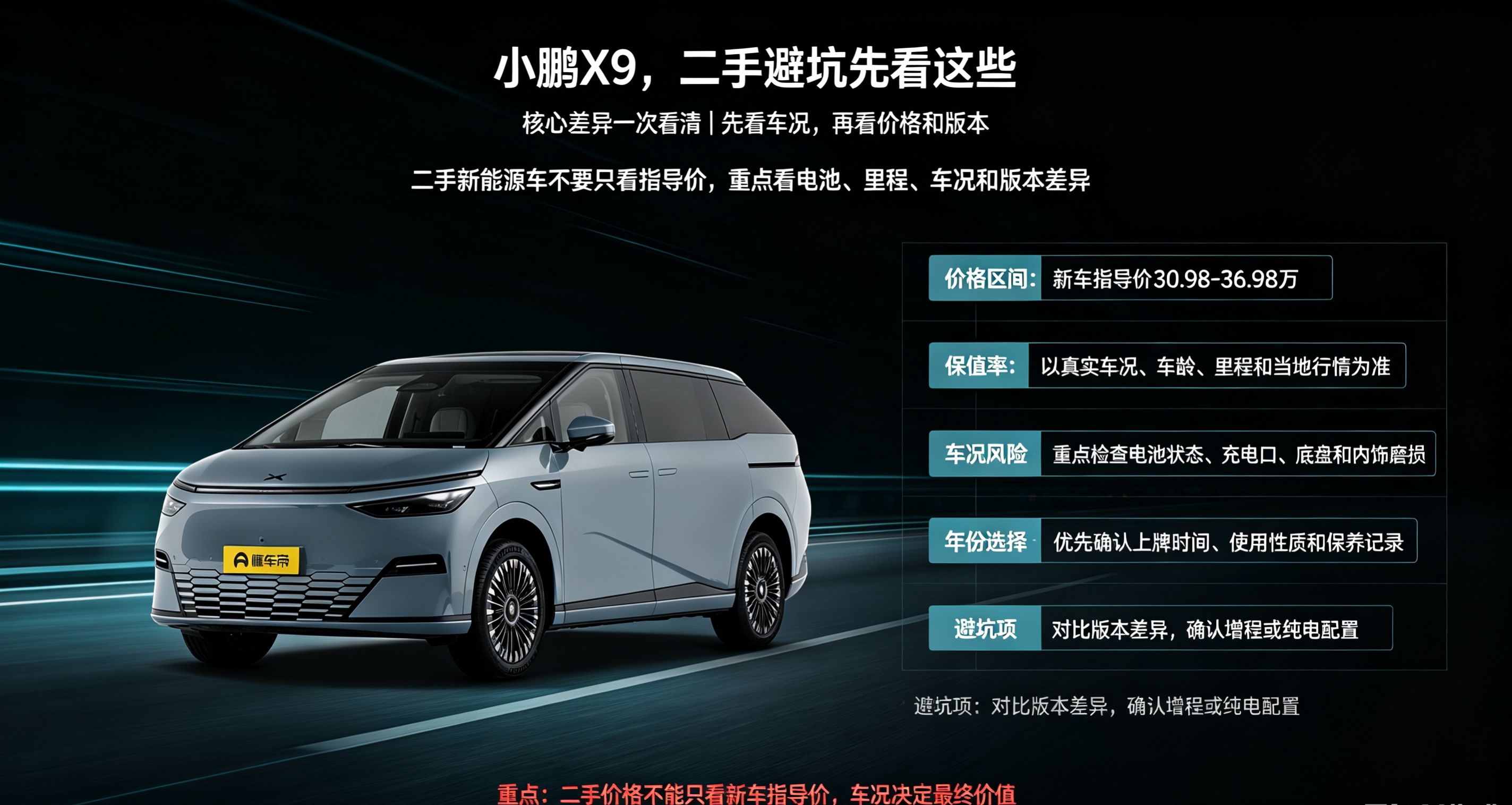 小鹏X9二手避坑指南