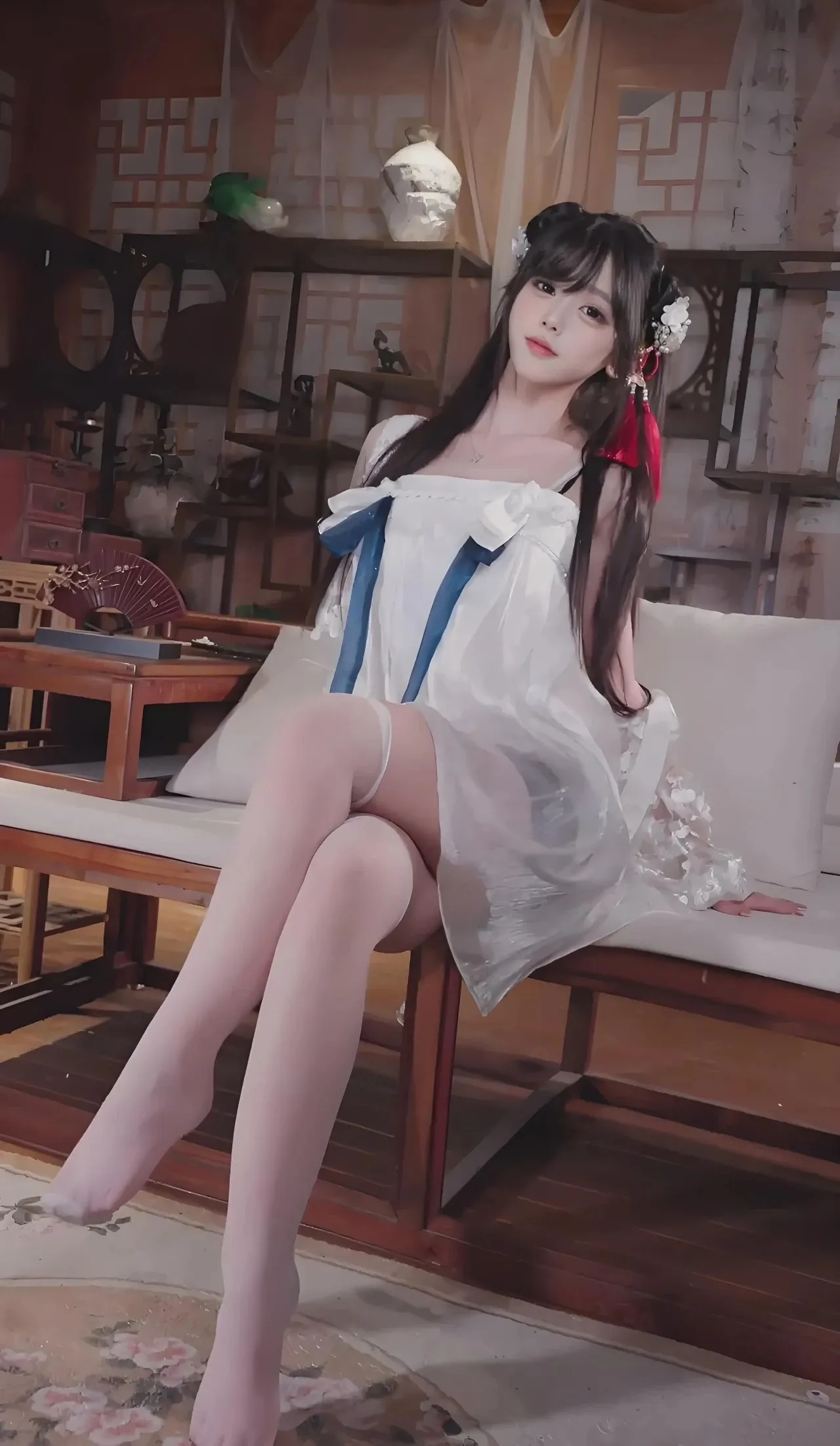 可爱清新的古典美女