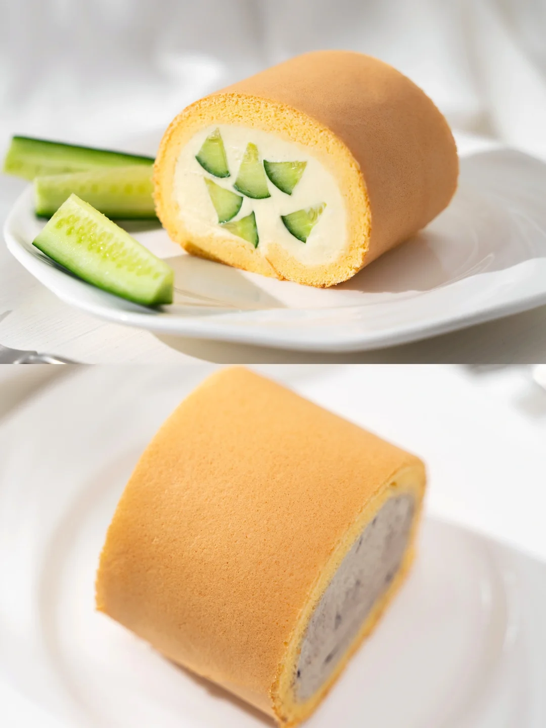 用粳米粉制作的蛋糕卷