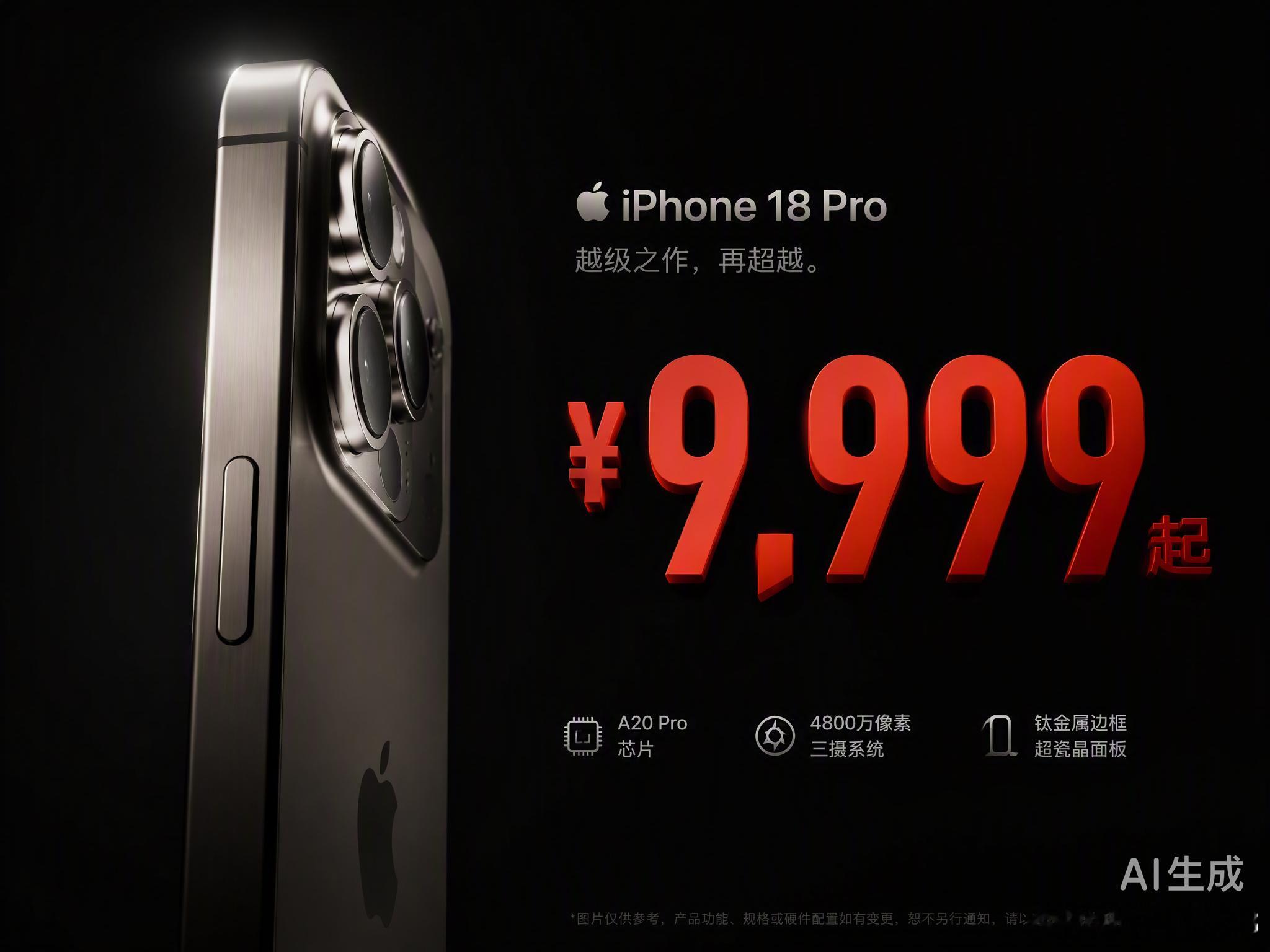 iPhone 18这波涨价，本质上是一次针对供应链成本失控的“精准算力转嫁”。

咱们搞数码的都懂，当DRAM和NAND价格被AI服务器挤占导致飙升时，厂商往往会选择重构产品矩阵。这次苹果没搞全量普涨，而是计划让Pro系列起售价破万，将主要成本压力转嫁至512GB、1TB等大容量版本，这就像是把有限的2nm芯片产 ​
