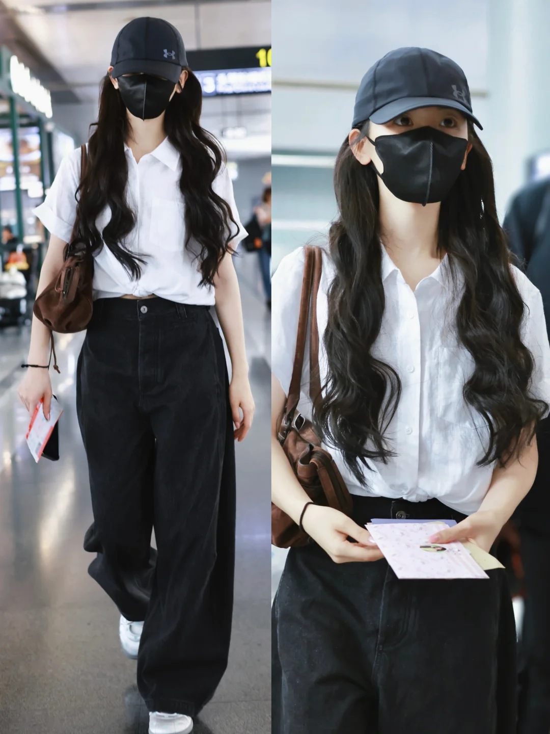 杨超越今日机场私服，简单实穿的日常通勤装