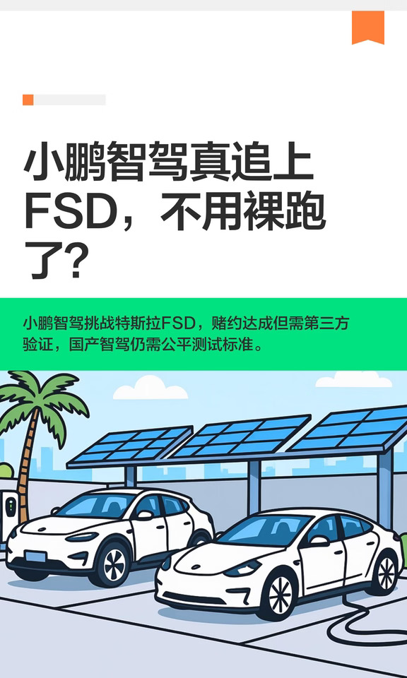 小鹏智驾真追上FSD，不用裸跑了？