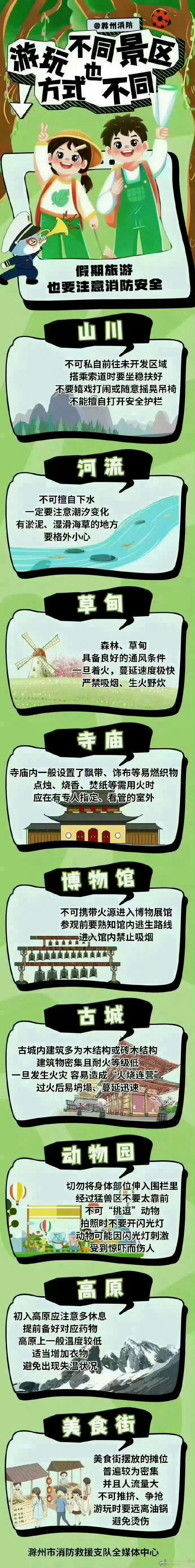 #旅行了很多次才知道的事#【#旅游出行消防安全小贴士# 】外出打卡旅游的你，对景区消防安全注意事项了解吗？快带上“蓝朋友”为你准备的“旅游景区”消防安全礼包安全出游吧~ ​