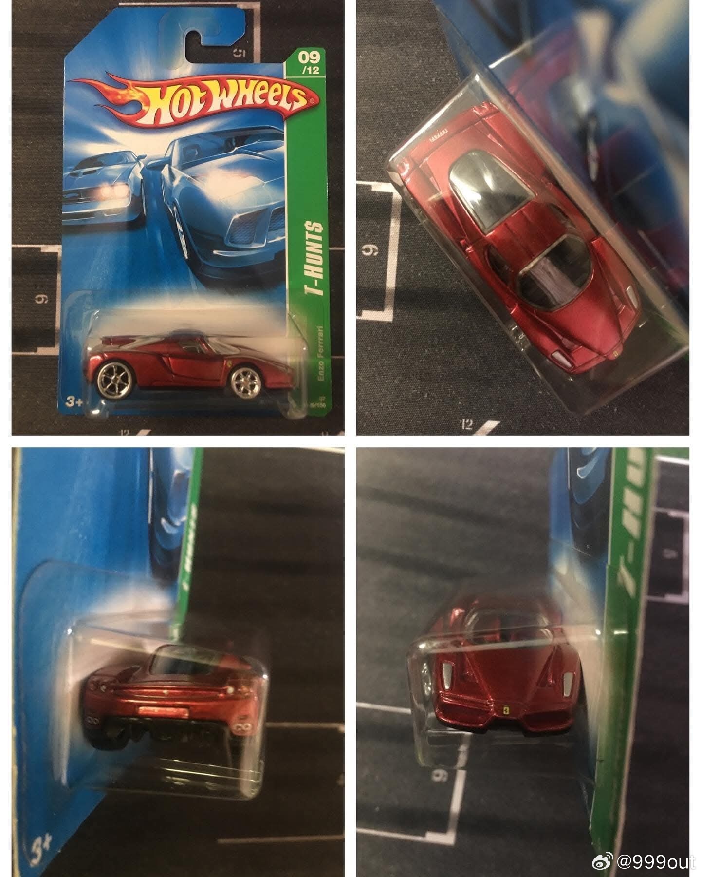 这辆车是2007年风火轮（Hot Wheels）超级宝藏巡猎系列（Super Treasure Hunt）中的法拉利恩佐（Enzo Ferrari）模型玩具车，在当年系列编号为 09/12。由于美泰公司（Mattel）在后来失去了法拉利的独家玩具制造授权，目前所有风火轮法拉利铸模均已绝版，这也让这款本就稀有的超级宝藏巡猎车身价暴涨，成 ​