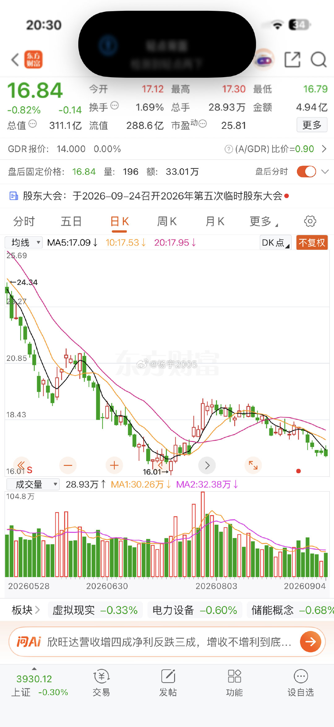 小米汽车和中创新航、欣旺达动力达成“小米龙甲电池”战略合作

欣旺达（300207）子公司拟引入理想汽车战投，理想汽车拟以26.5亿元增资欣旺达动力。

#贷款100万服务费18万# ​