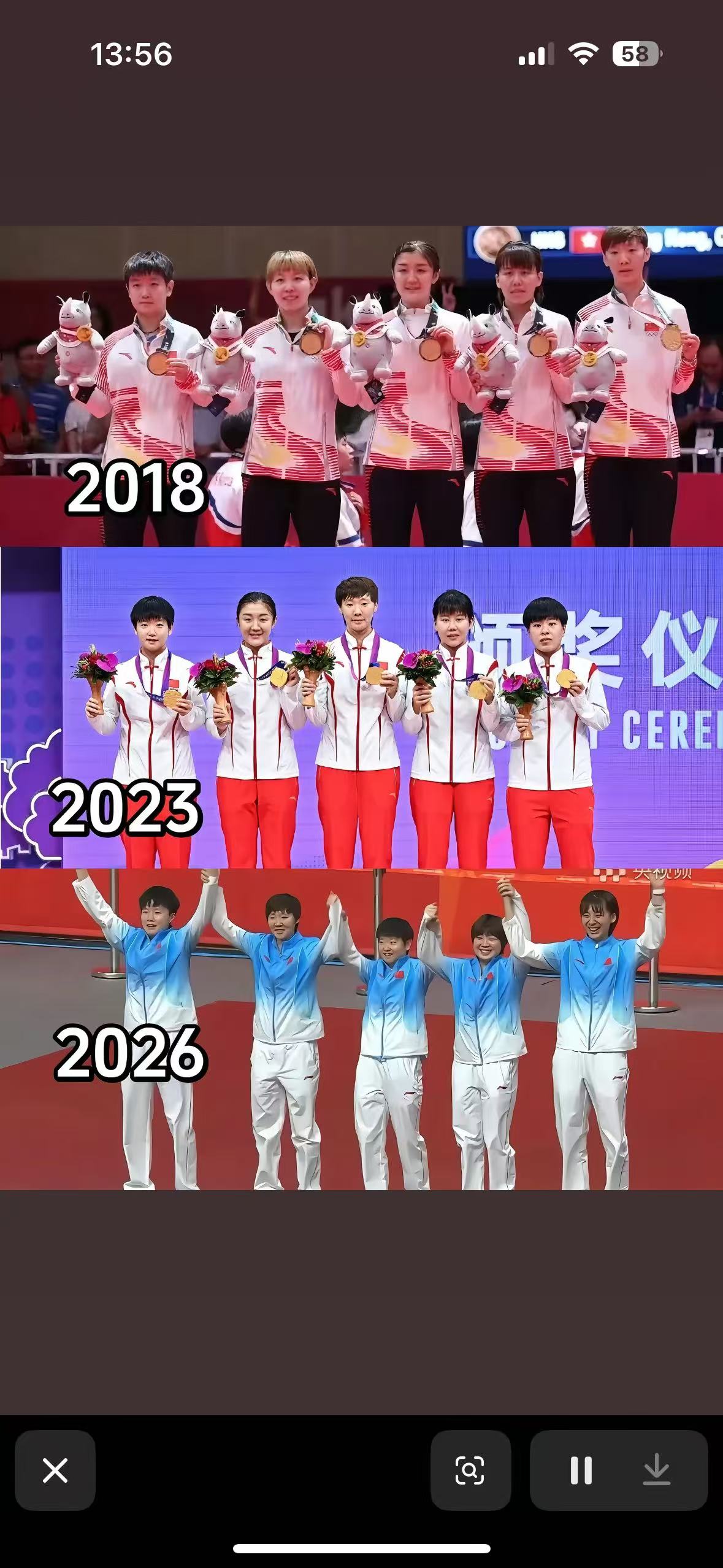 原来莎莎曼昱一直都在， 2026年亚运会乒乓球女团决赛，中国队3-0击败日本队，斩获六连冠。[夺冠][夺冠][夺冠][夺冠][夺冠]，男团继续磨练……