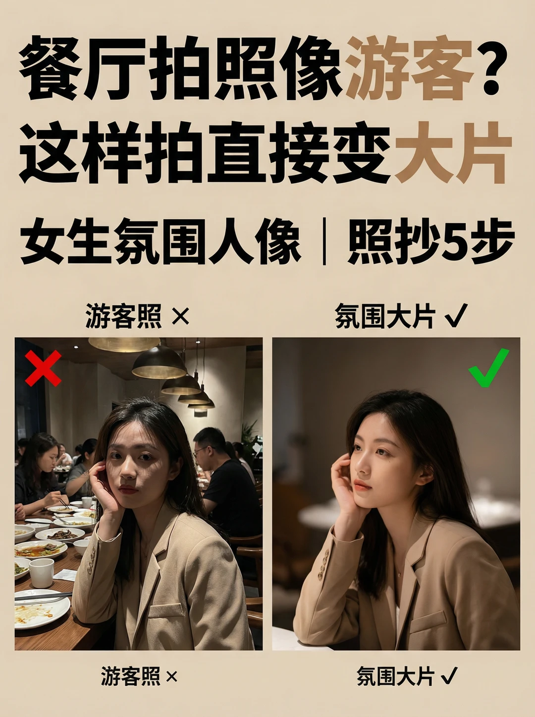 📸餐厅拍照像游客？救命！👇