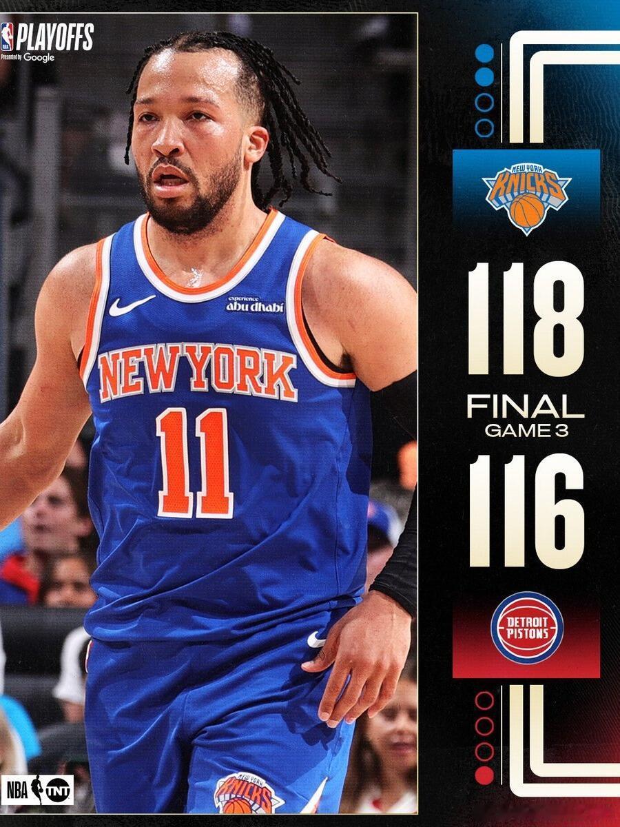 -116险胜活塞，大比分2-1领先！北京时间4月25日，NBA季后赛首...