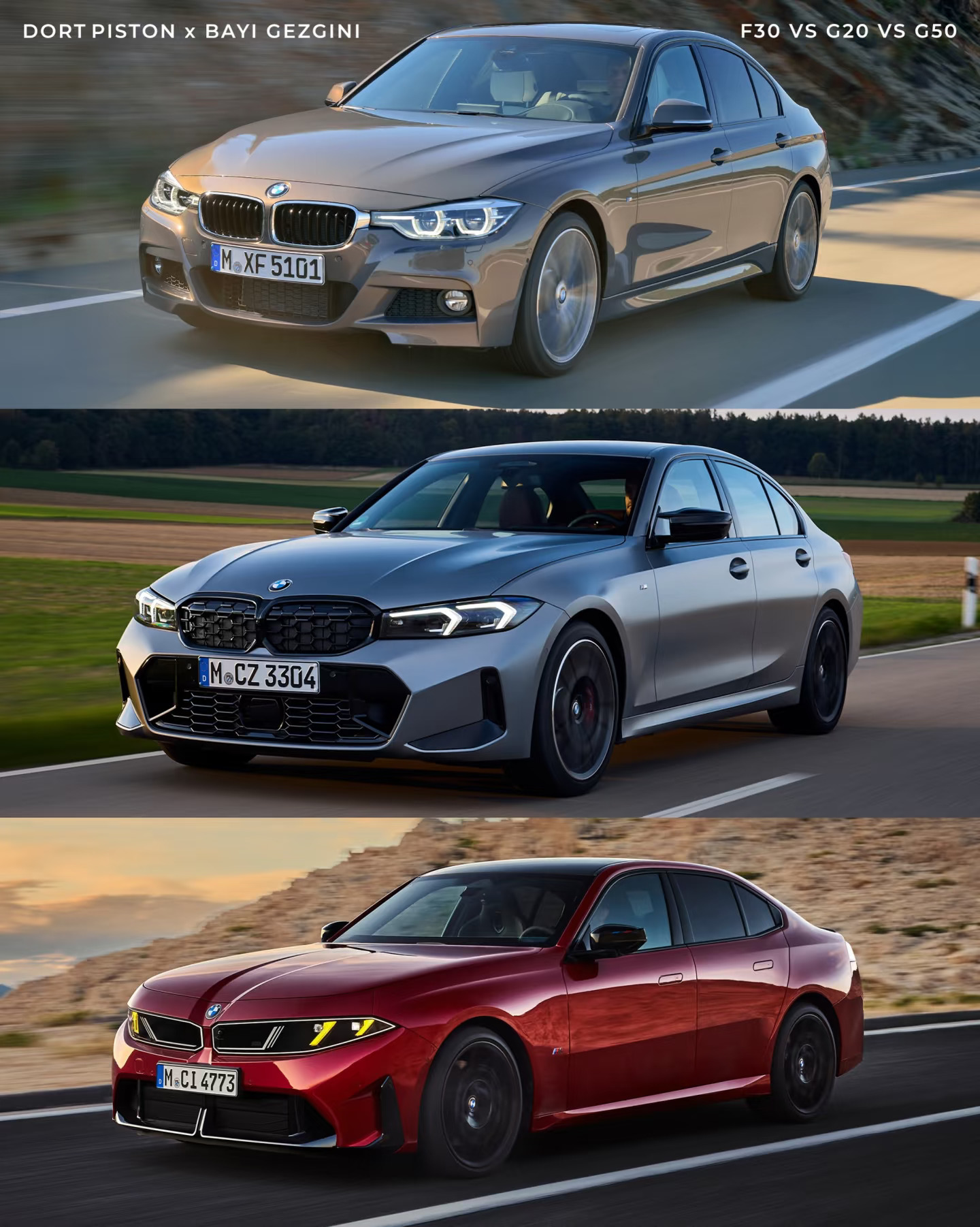 BMW3系迷请进🔥F30/G20/G50祖孙三代如何选？
