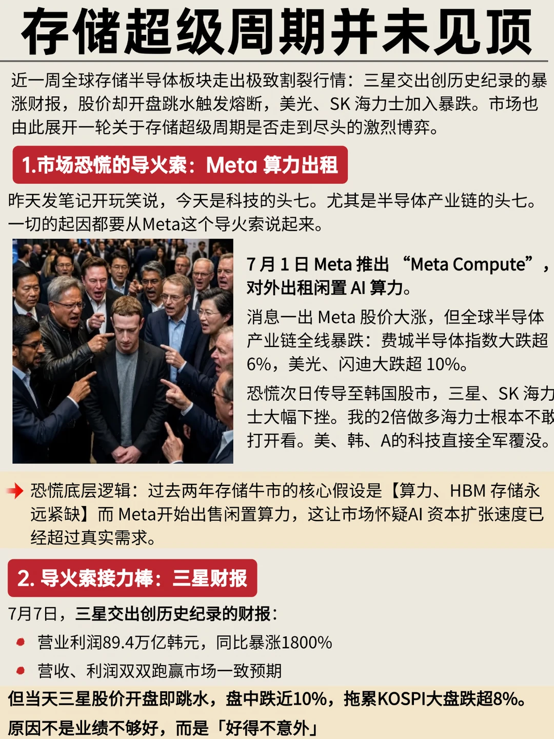 说一下近期的存储吧