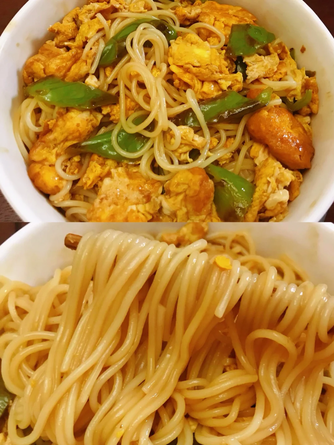 😋好吃到舔盘的青椒鸡蛋拌面🌈味道绝了❗️❗️