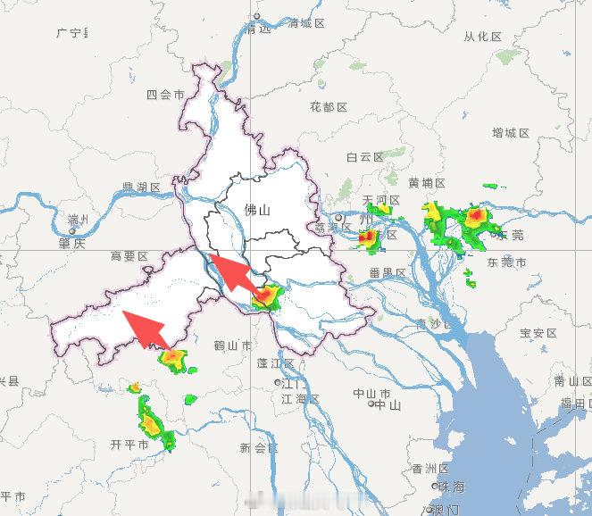 #佛山天气实况# 现时南部和东部有分散降雨云团向我市靠近，遇到阿雨的宝子们要注意躲避、晾晒的赶快收起来啦#15日起云量增多广东晾晒黄金期倒计时##辽宁盘锦3.4级地震# ​​​​