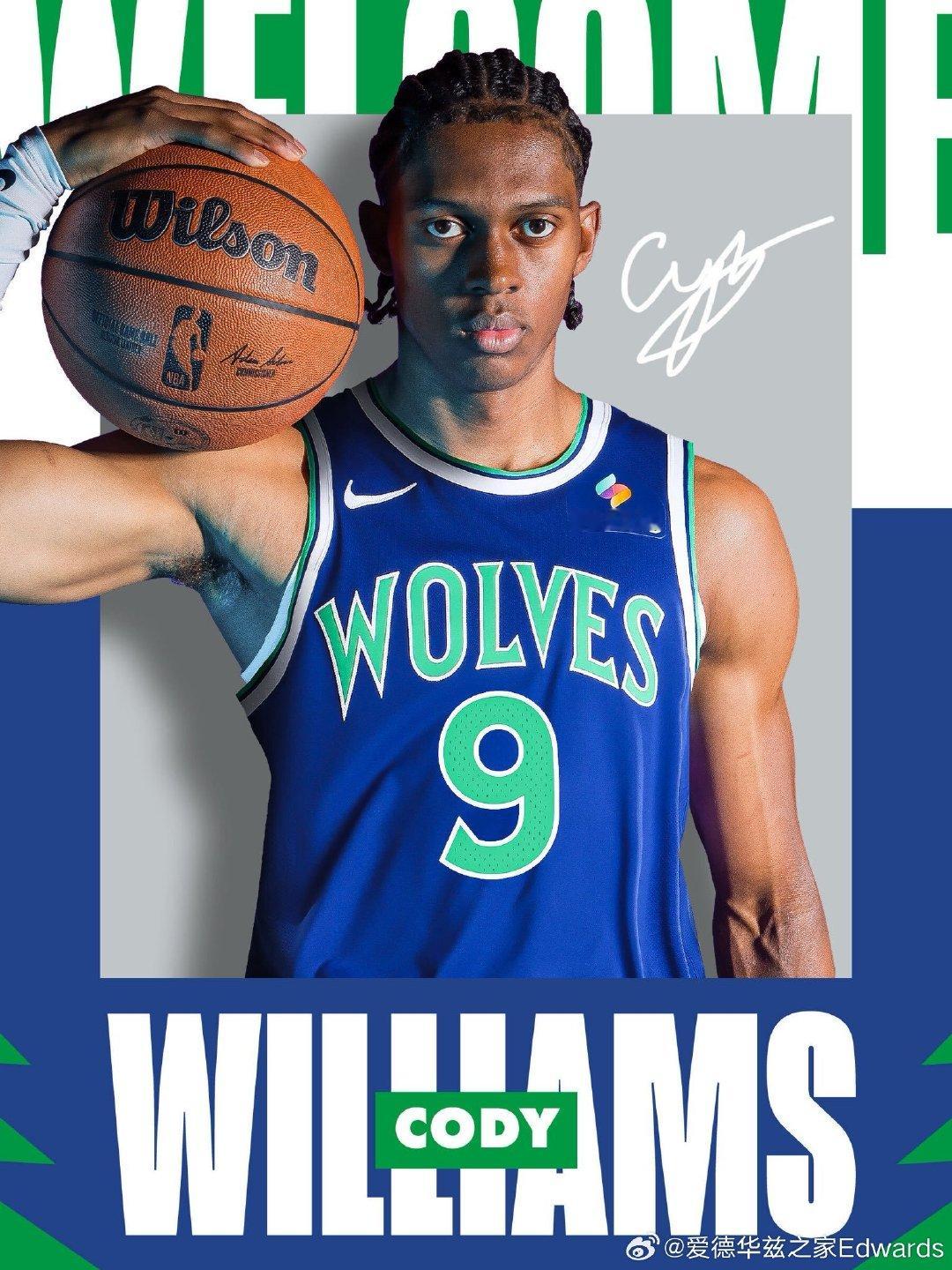 森林狼官媒欢迎新援科迪威廉姆斯的加盟

#NBA交易# ｜#森林狼与爵士达成2换2交易# ​