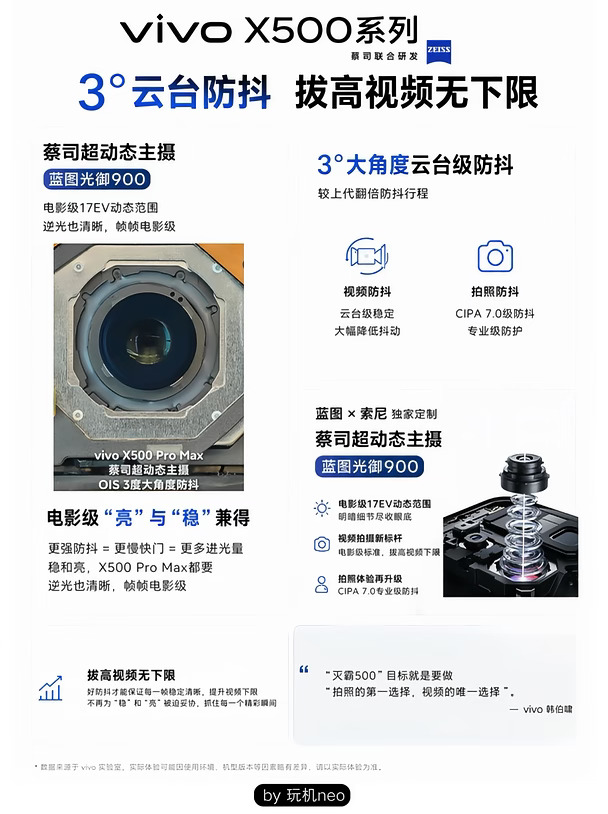 vivo X500系列又放大招？3°防抖卷到底