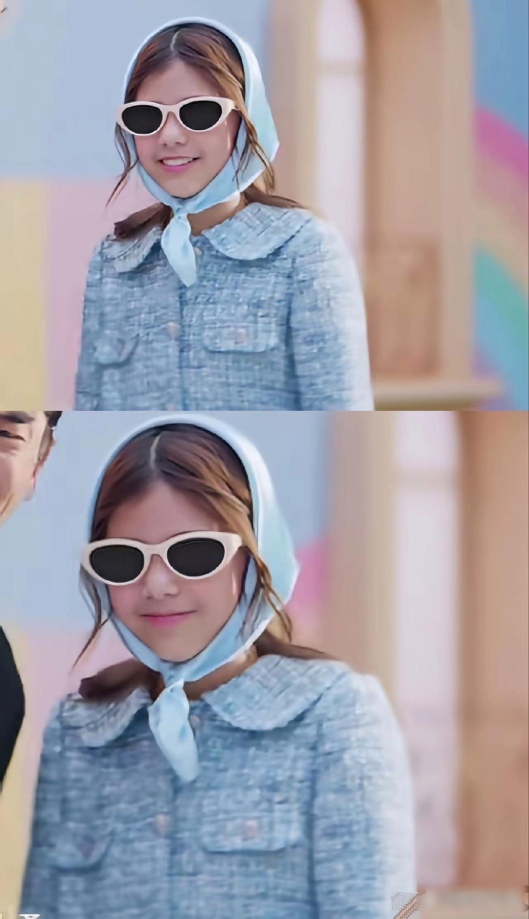 周杰伦《女儿殿下》他让两个女儿带墨镜出镜，可以看出孩子们很有国外孩子的感觉，不像周杰伦，更像昆凌。 ​