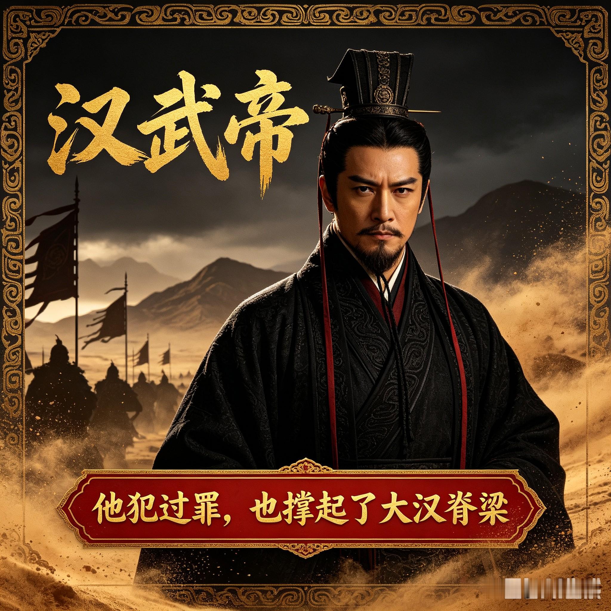 西汉的千古名君：汉武帝

被骂千古暴君，却被尊万世一帝！汉武帝的一生，远比你想象的更传奇
 
说起汉武帝刘彻，很多人的印象就是雄才大略、千古一帝。但很少有人知道，这位把汉朝推向巅峰的帝王，一辈子争议拉满。有人说他是华夏脊梁，没有他就没有如今的汉族之名；也有人骂他穷兵黩武、劳民伤财，晚年险些断送大汉江