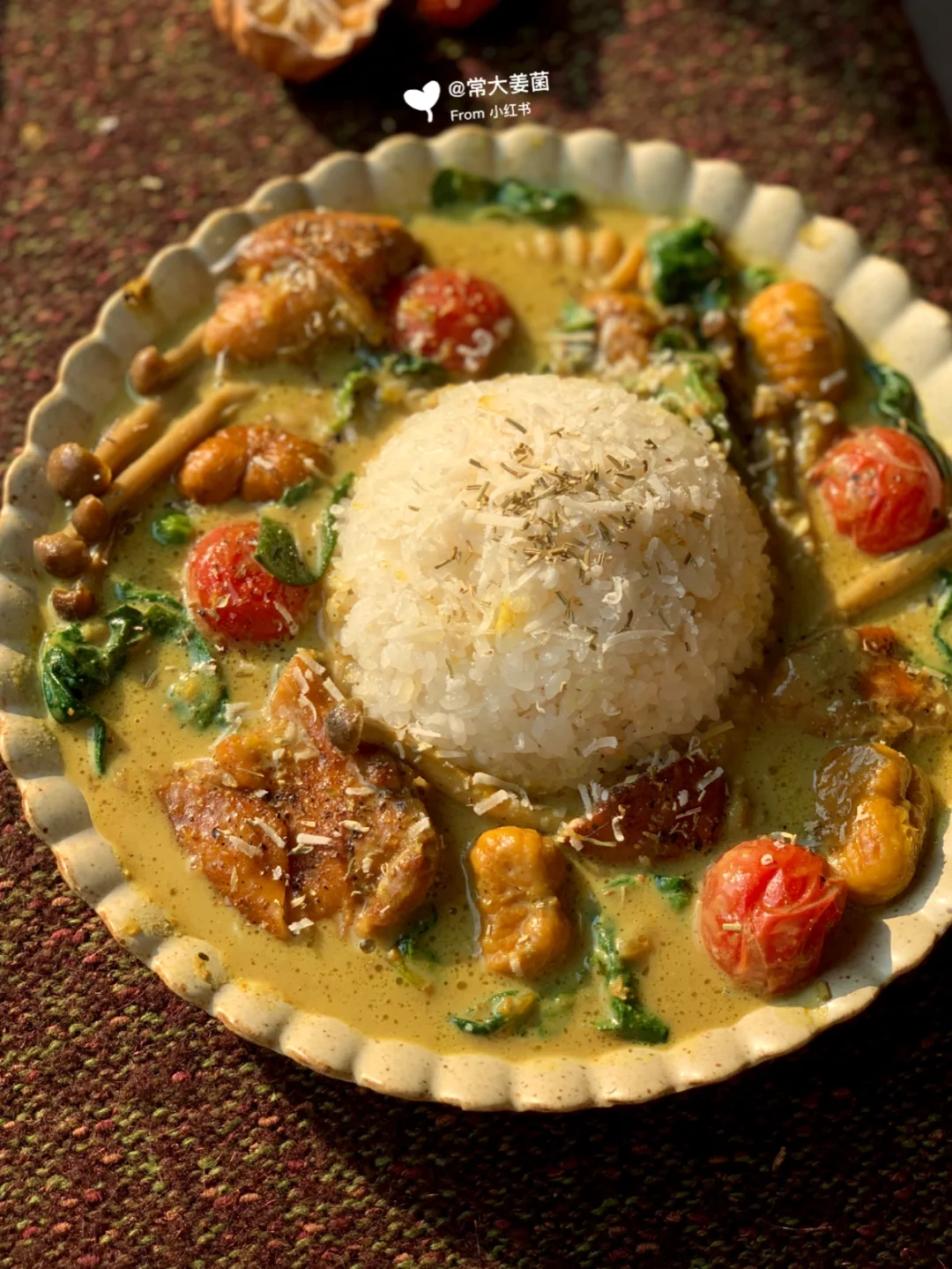 抗炎抗氧饮食 |椰香板栗鸡咖喱汤饭🥥🍛🐥