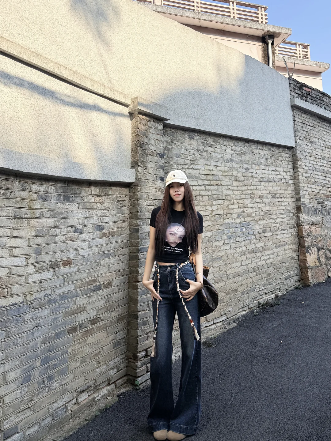本180找了好久！加长微喇牛仔裤👖