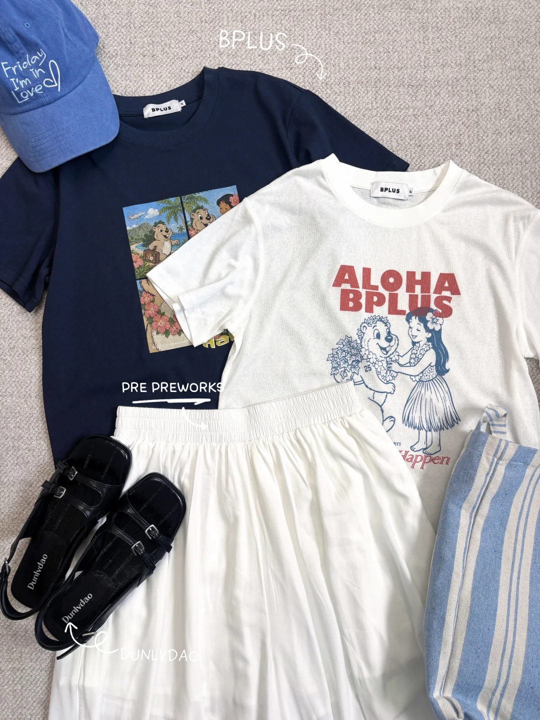 𝗔𝗹𝗼𝗵𝗮🌴度假旅行留白穿搭1️⃣4️⃣套