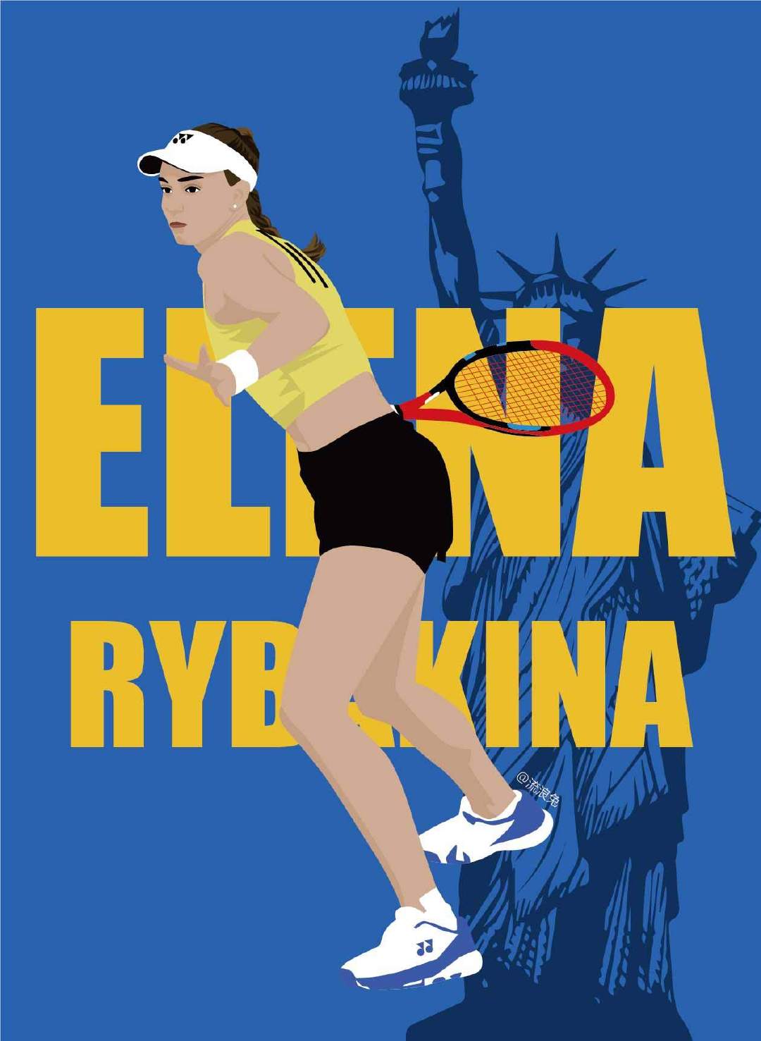 今天我休息，马上完成莱巴金娜2026美网版本插画。

恭喜莱巴金娜将在下周确认登顶世界第一，完成她年初设定的目标。接下来她将在生涯首个美网决赛争夺冠军。

对手是卫冕冠军、刚丢了世界第一的萨巴伦卡，想要夺冠可不容易。莱巴金娜会全力以赴。

#美网[超话]##网球[超话]##wta[超话]# ​