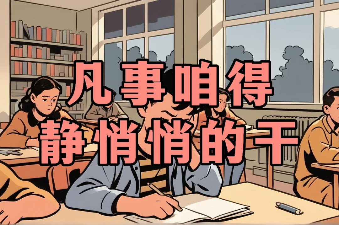 拒绝内耗｜拒绝焦虑｜凡事咱得静悄悄的干！