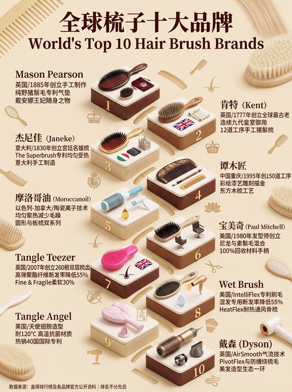 全球梳子十大品牌-你用过哪一款？