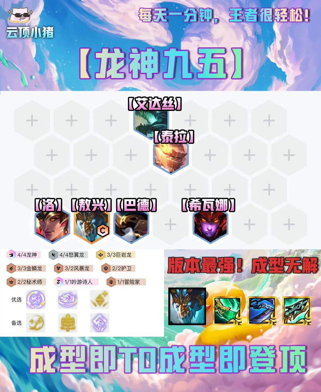 版本最强阵容！成型即T0龙神九五！