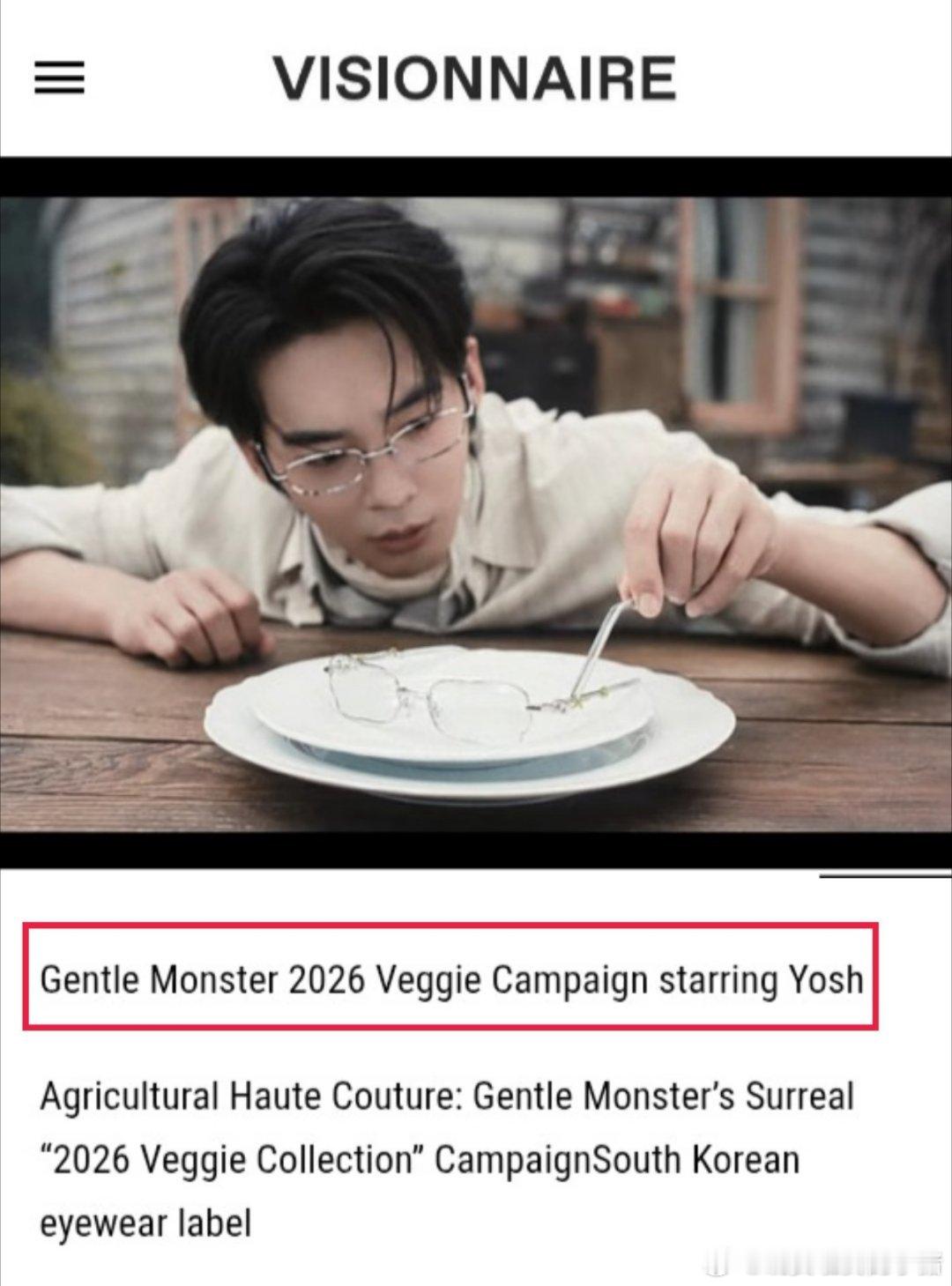 外网报道于适是GM全球代言人 ​