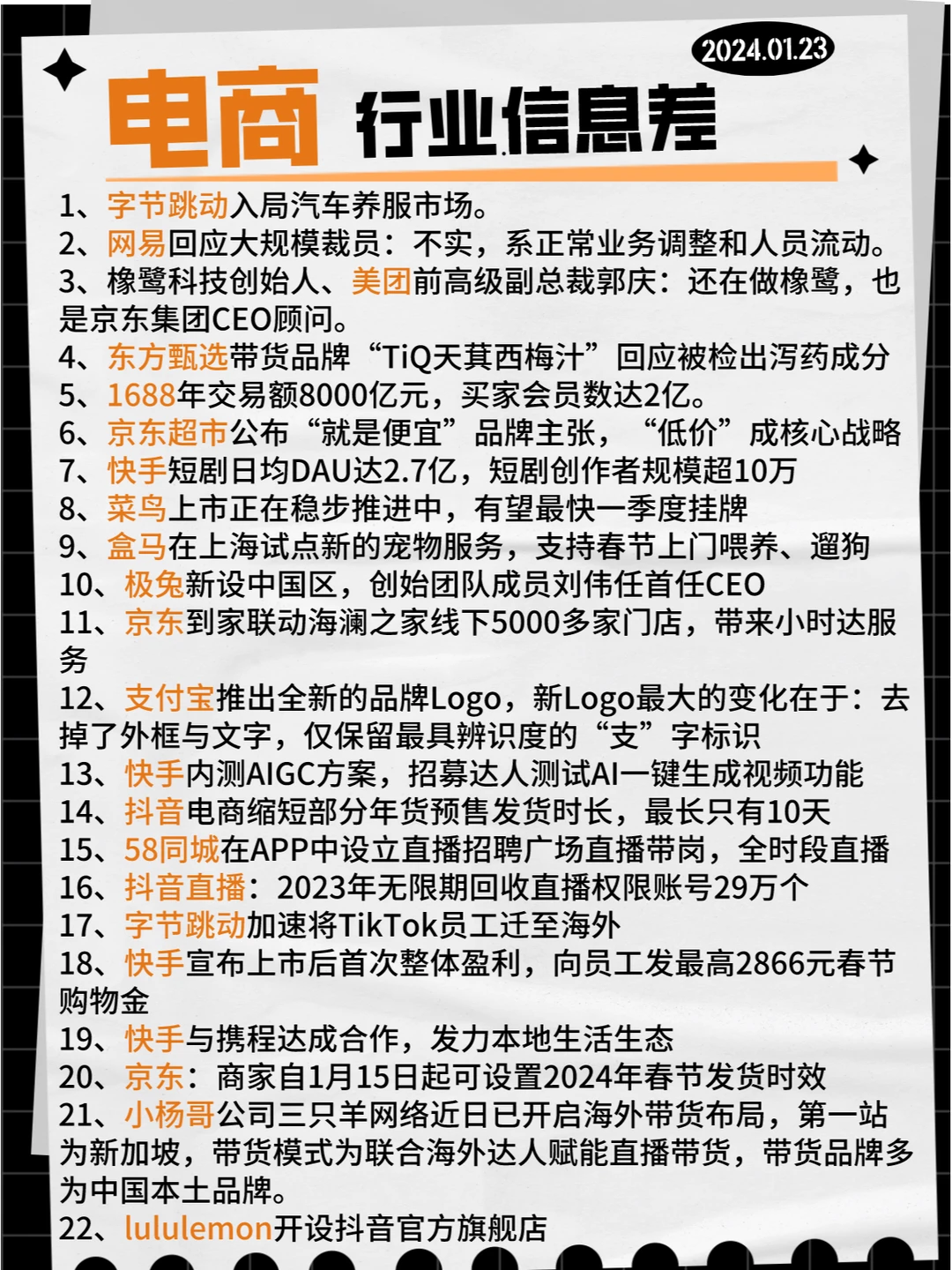 【电商】行业信息差