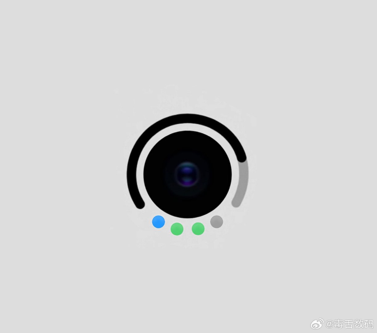 国外网友为iPhone Duo设计的图标方案，电量、信号等图标和摄像头结合，他自认为比现在的好，但这个其实国内魅族之前有过类似的，环形电量，后来也不用了…[思考] ​