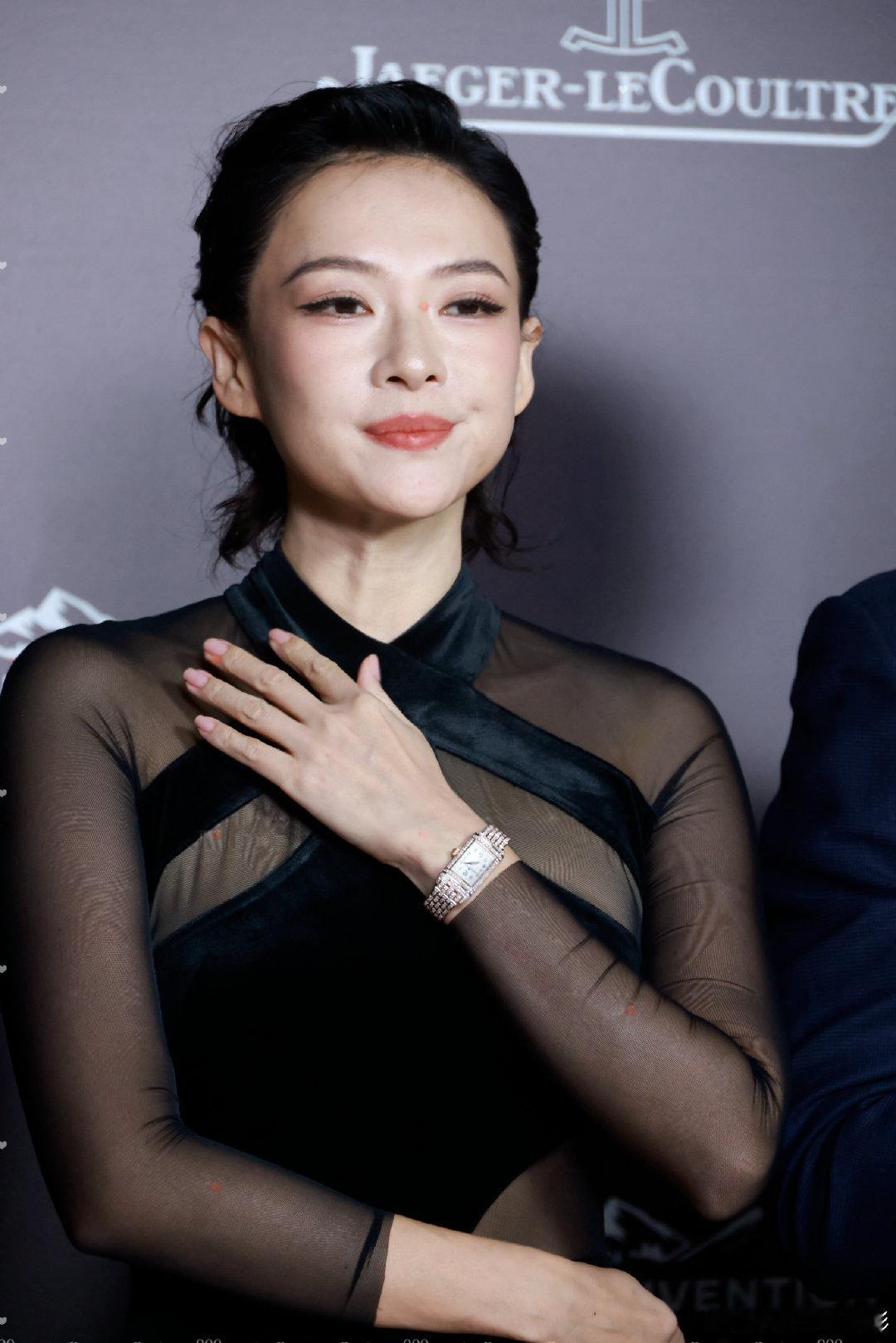 No.mx1599章子怡上海张园积家活动生图，镂空黑丝纱裙，怼脸拍高冷女王 [46P+374M] #章子怡# ​
