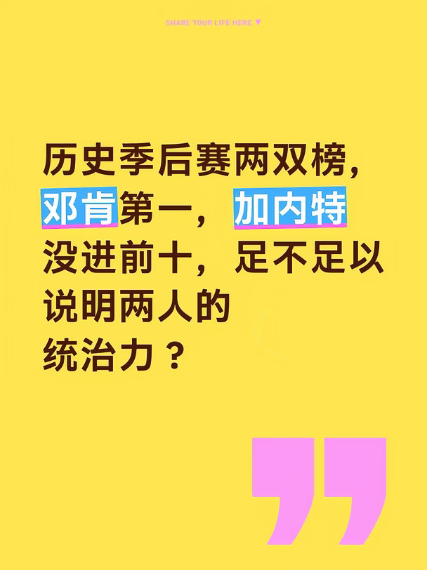 邓肯历史季后赛两双榜第一，加内特没进TOP10