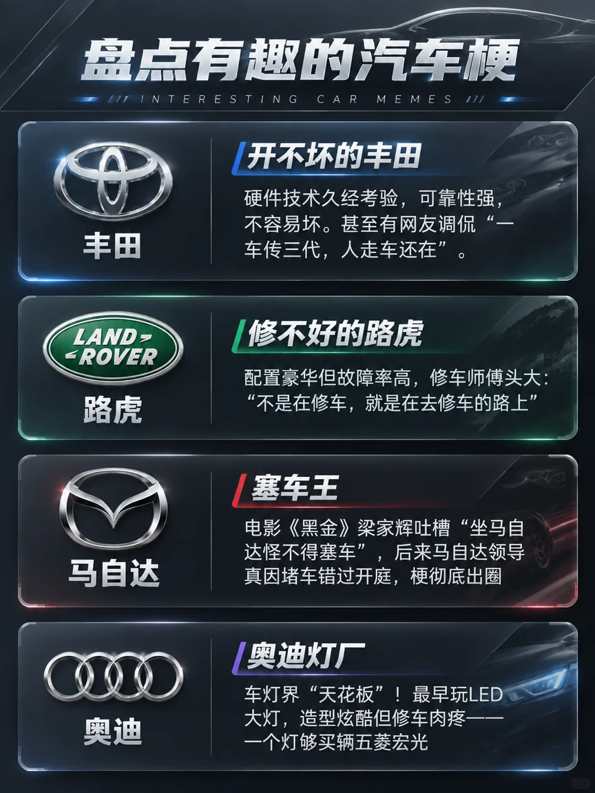 汽车圈神仙“名梗”🚗