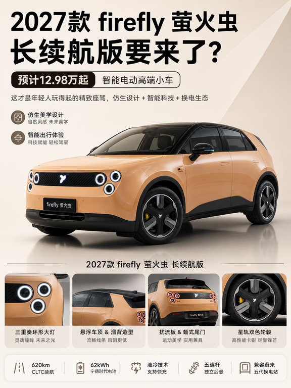 看了眼27款萤火虫，蔚来这波真有点儿东西！
