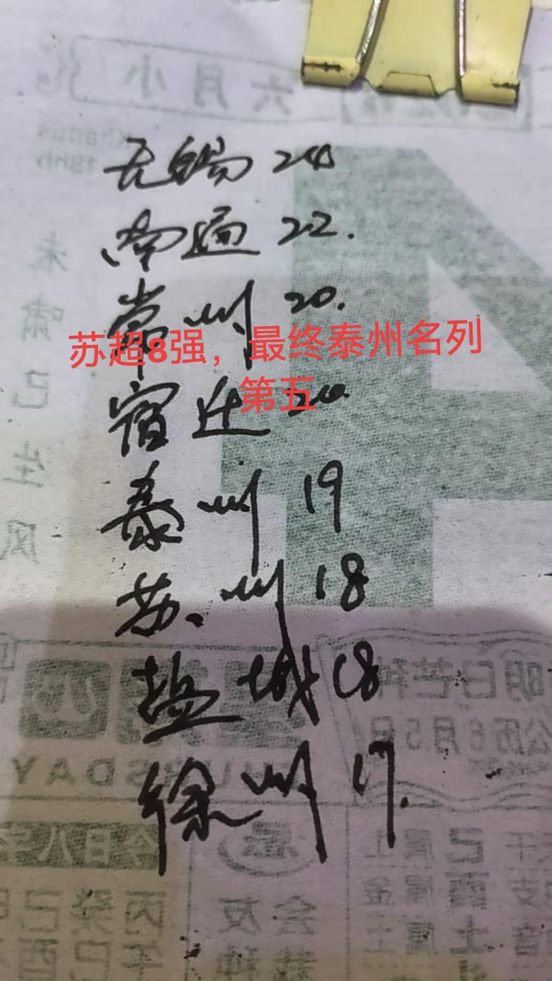 苏超八强
