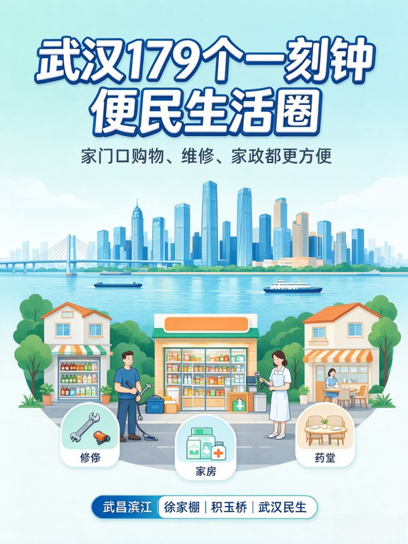 武汉 179 个一刻钟便民圈落地🔥武昌滨江
