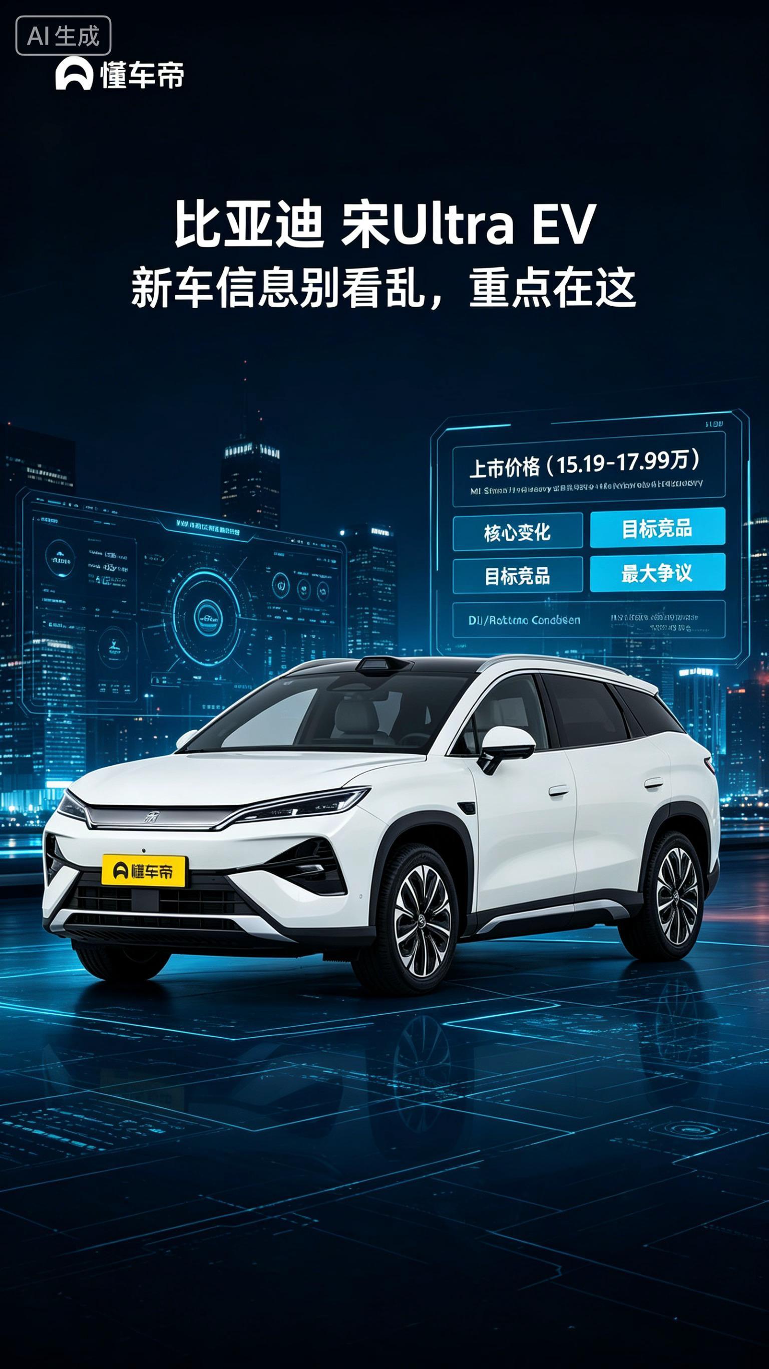 宋Ultra EV上市，重点一次说清