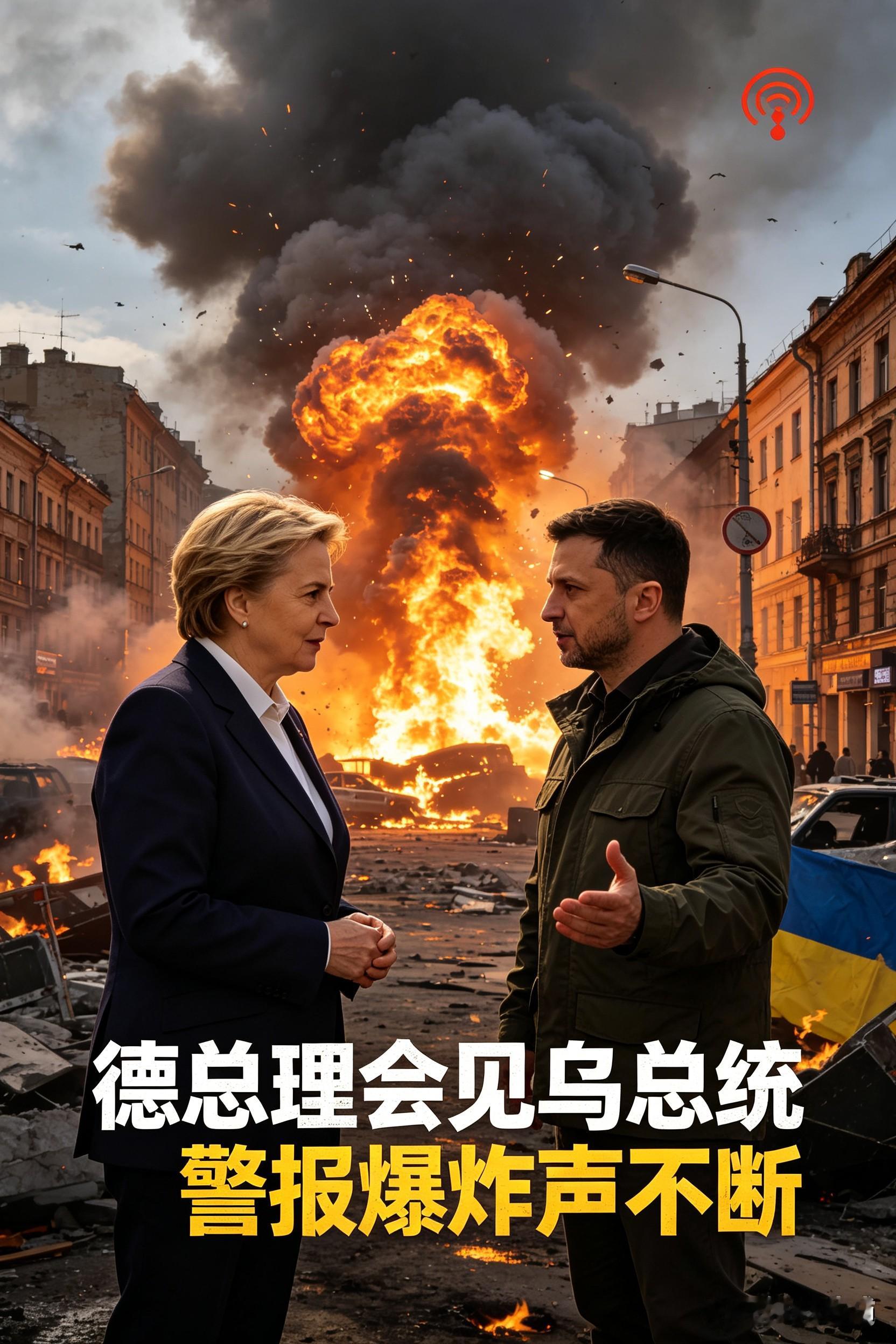 战火中的外交会面！德国总理默茨突访基辅，会见泽连斯基，会谈全程，防空警报刺耳响起，城市不断传来爆炸声。俄军无人机袭击基辅桥梁，基础设施受损。默茨当场宣布，将追加10亿欧元军援，再加3.5亿欧元用于修复能源设施。在持续空袭之下，这场会面，也折射出俄乌冲突依旧紧绷的局势。