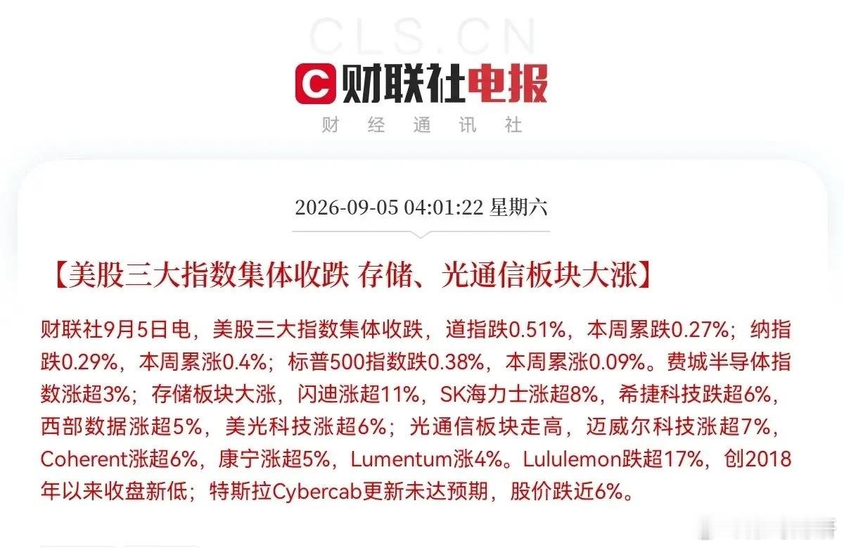 下周一等着追高吧…昨日砸盘半导体、存储芯片的那帮机构资金们傻眼了吧，面对昨日晚间即将出炉的美国非农数据，这帮资金展现出了惊人的前瞻性，他们精准地预料到美非农就业数据会大增，于是未雨绸缪，提前在午后疯狂砸盘跑路，上演了一出在没有任何利空消息的影响下，却跳水收绿的老把戏，看着自己的神操作，他们视乎正沾沾自喜，以为下周一定会大跌，等着大跌再来捡带血的筹码，千算万算，这次失算了吧就在他们以为美非农就业数据大增16.3万人，这个消息会重挫科技股的时候，万万没有想到，意外就出现了，昨夜凌晨，美股市场不仅没有如他们预料的那般因加息预期升温恐慌而崩盘，反而上演了一出科技股逼空行情，科技硬件方向迎来了狂欢：费城半导体指数大涨超3%，存储板块更是暴涨，闪迪飙升超11%，SK海力士大涨超8%，美光科技涨超6%，光通信板块也同步起飞，迈威尔科技涨超7%，康宁涨超5%，存储芯片、光通信逆势起飞大涨了，傻眼了吧这下好了，后悔都来不及了，预计下周A股半导体芯片、光通信板块要跳空高开高走一路拉升了，而那些提前跑路...