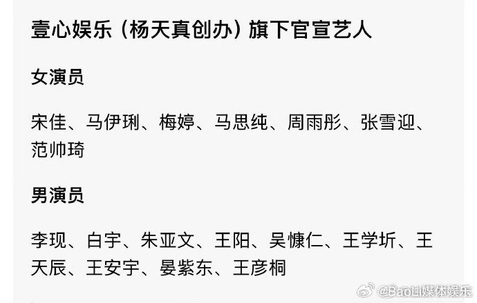 #壹心娱乐旗下的艺人##壹心签约的艺人# 壹心娱乐旗下的艺人，王彦桐 ​