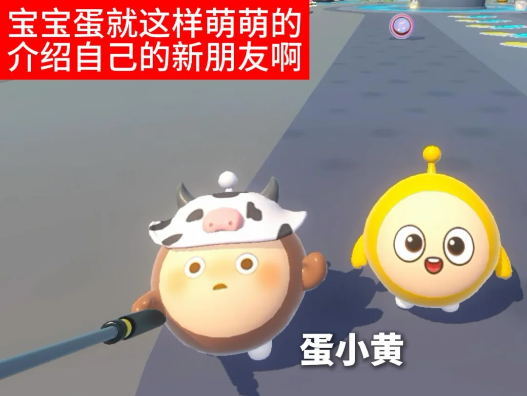 宝宝蛋就这样萌萌的介绍自己的新朋友啊！