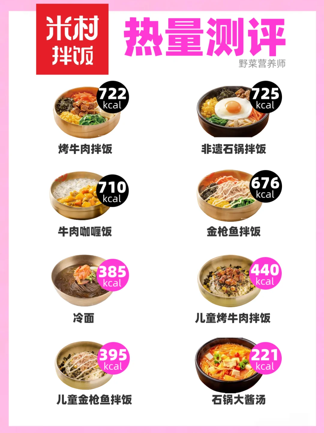 🔥米村拌饭热量测评✅点单攻略附热量