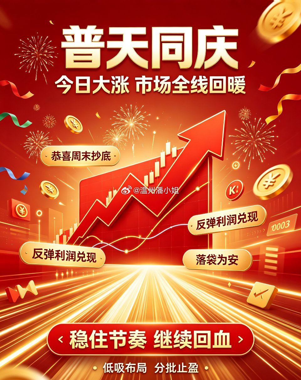 普天同庆！市场全线回暖，终于迎来翻身大涨！今日A股终于一扫前期压抑氛围...