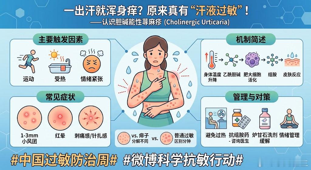 🔥 运动出汗、天气炎热、甚至只是情绪紧张，身上就突然像针扎一样刺痒...
