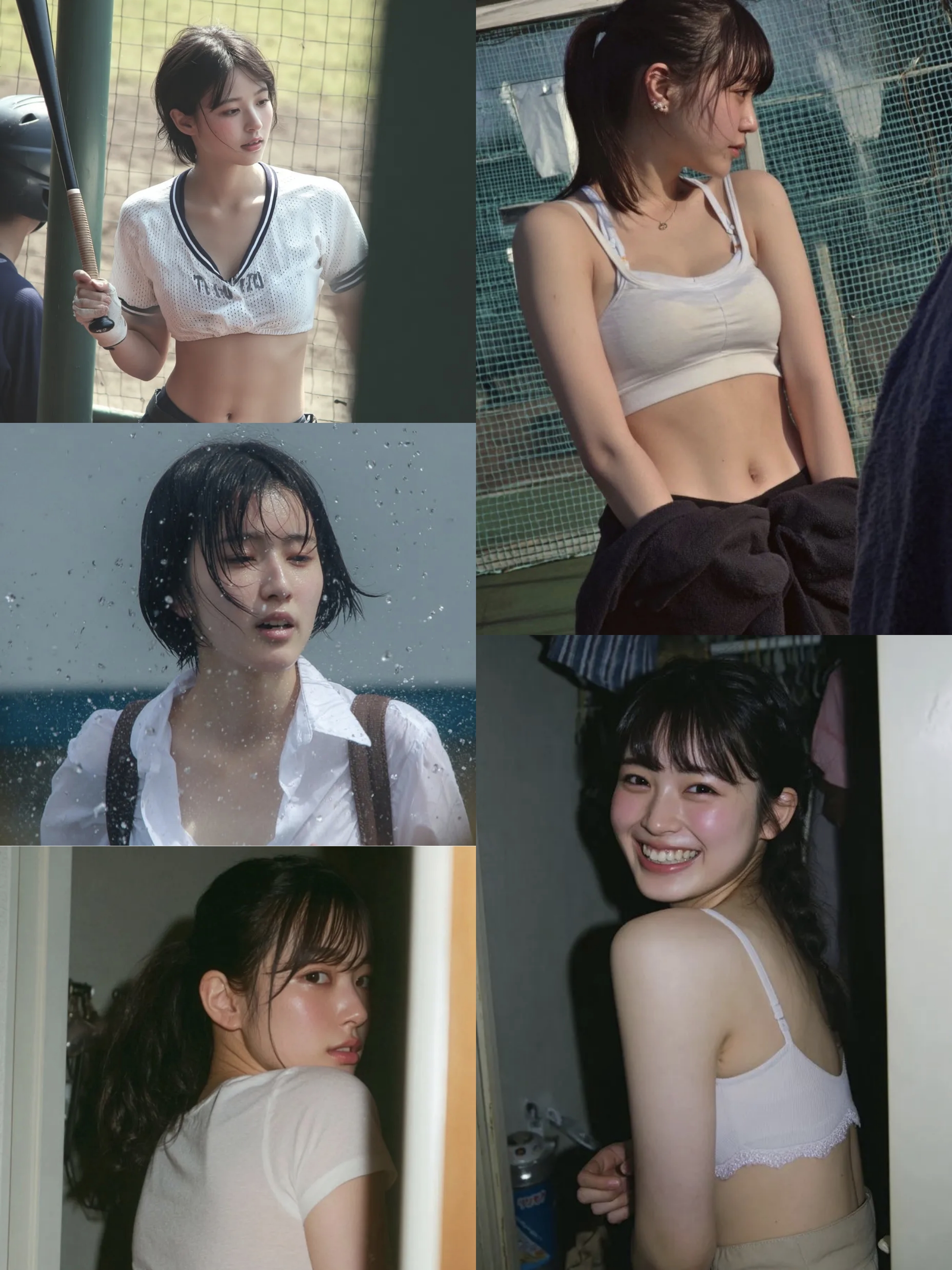 青春美少女，清纯可爱活泼动人，温柔风穿搭。