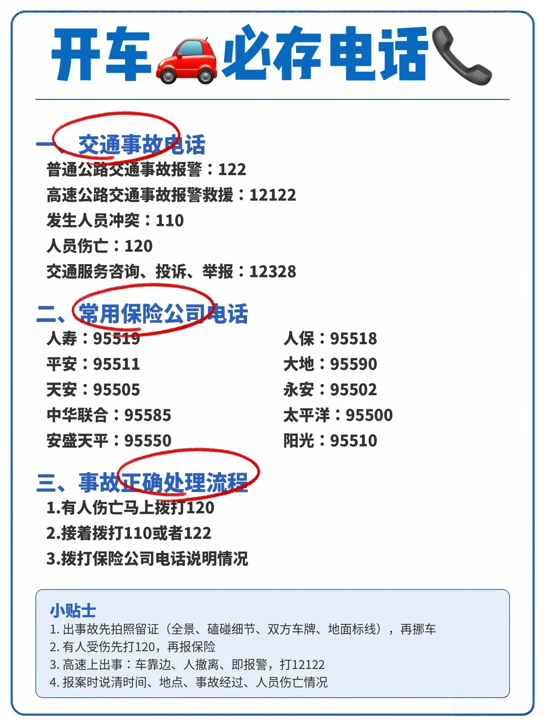 开车必存电话！出事故处理全流程指南