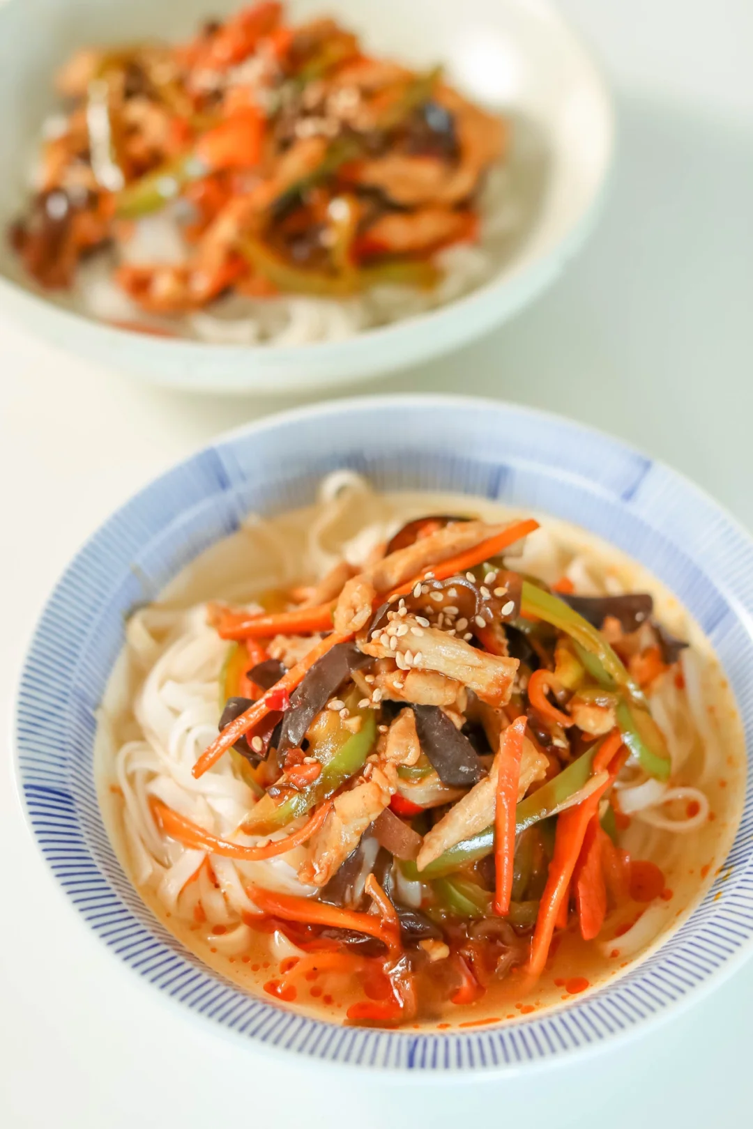 坚持做1000种面不重样（244）鱼香肉丝面