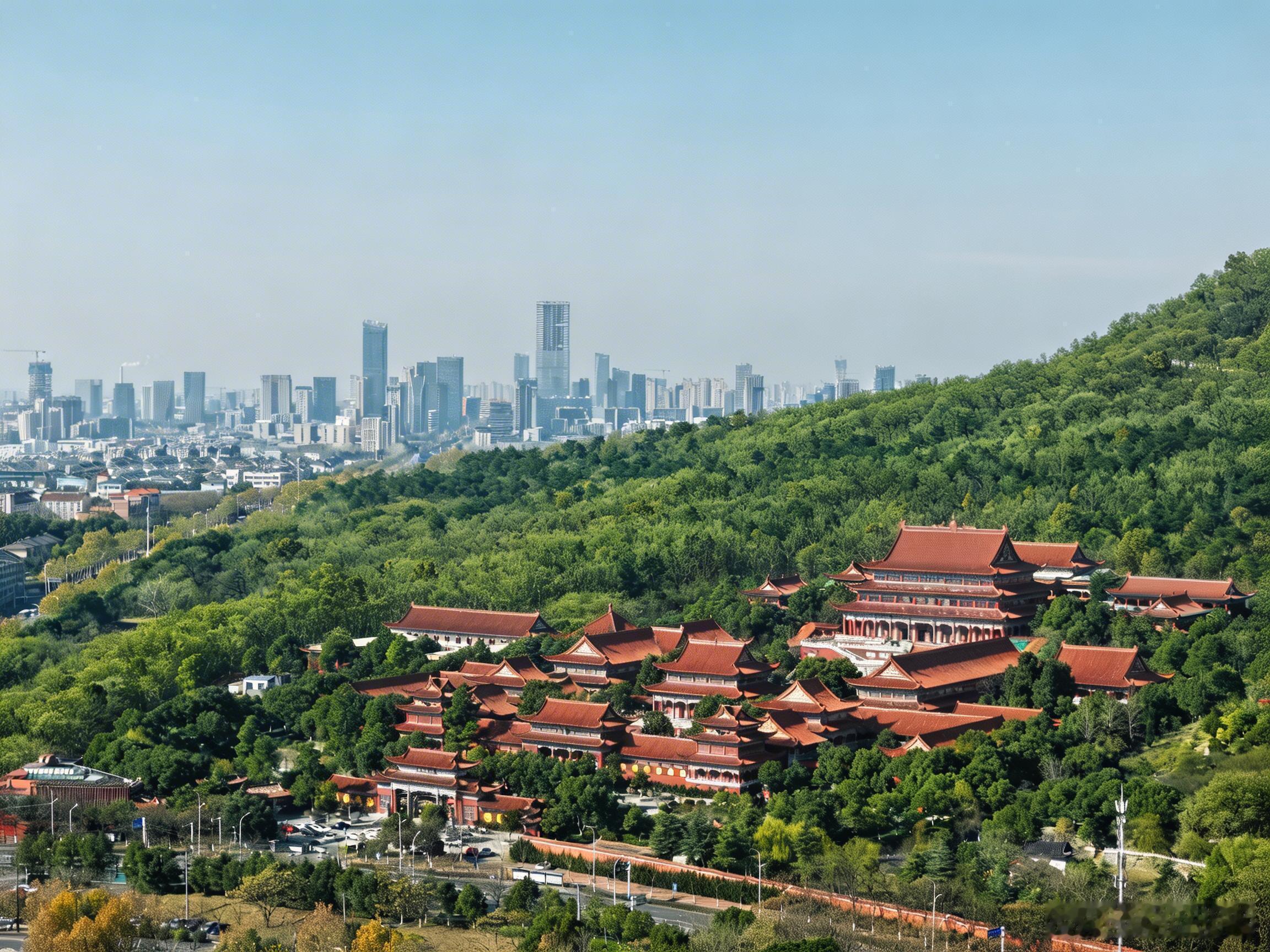 合肥的一年四季，都藏在这四张图里。 大蜀山脚下，开福寺的春夏秋冬。  ​​​